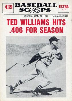 1961 Nu-Cards Baseball Scoops #439 Ted Williams Front