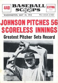1961 Nu-Cards Baseball Scoops #440 Walter Johnson Front
