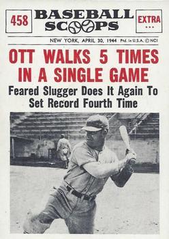 1961 Nu-Cards Baseball Scoops #458 Mel Ott   Front