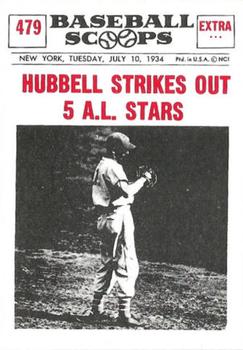 1961 Nu-Cards Baseball Scoops #479 Carl Hubbell   Front