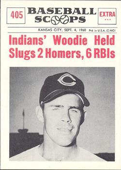 1961 Nu-Cards Baseball Scoops #405 Woodie Held   Front