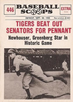 1961 Nu-Cards Baseball Scoops #446 Hal Newhouser Front