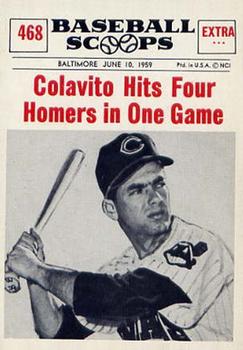 1961 Nu-Cards Baseball Scoops #468 Rocky Colavito   Front