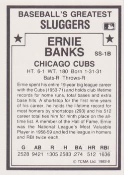 1987 TCMA 1982 Greatest Sluggers  #8 Ernie Banks Back