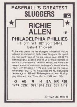 1987 TCMA 1982 Greatest Sluggers  #16 Richie Allen Back