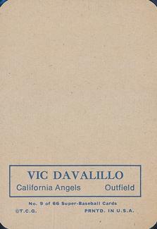1969 Topps Super #9 Vic Davalillo Back