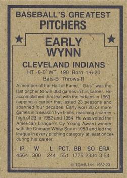 1982 TCMA Baseball's Greatest Pitchers (Tan Back) #23 Early Wynn Back