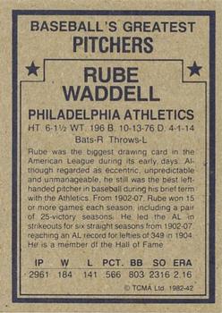 1982 TCMA Baseball's Greatest Pitchers (Tan Back) #42 Rube Waddell Back