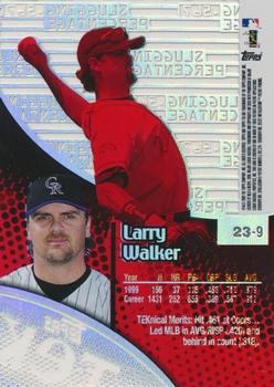 2000 Topps Tek - Pattern 09 #23-9 Larry Walker Back