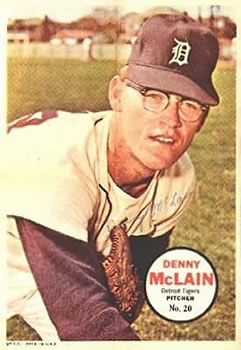 1967 Topps - Posters #20 Denny McLain Front