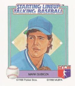 1988 Parker Bros. Starting Lineup Talking Baseball Kansas City Royals #30 Mark Gubicza Front
