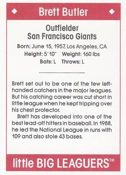 1990 Little Big Leaguers #NNO Brett Butler Back