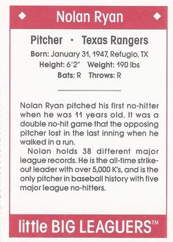 1990 Little Big Leaguers #NNO Nolan Ryan Back