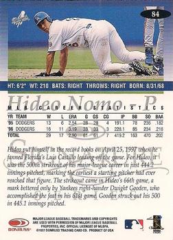 1997 Donruss Signature Series #84 Hideo Nomo Back