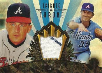 2014 Topps Tribute - Tribute to the Throne Relics Blue #THRONE-PN Phil Niekro Front