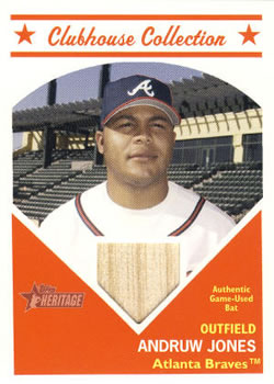 2008 Topps Heritage - Clubhouse Collection Relics #HCCAJ Andruw Jones Front