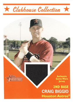 2008 Topps Heritage - Clubhouse Collection Relics #CCCAB Craig Biggio Front