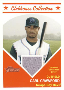 2008 Topps Heritage - Clubhouse Collection Relics #CCCC Carl Crawford Front