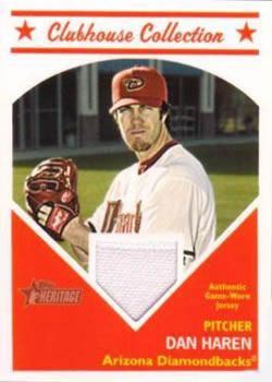 2008 Topps Heritage - Clubhouse Collection Relics #HCCDH Dan Haren Front