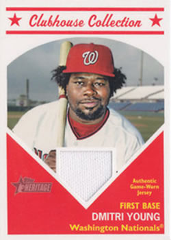 2008 Topps Heritage - Clubhouse Collection Relics #HCCDY Dmitri Young Front