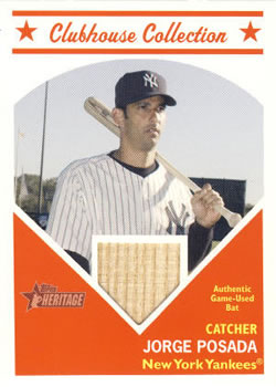 2008 Topps Heritage - Clubhouse Collection Relics #CCJP Jorge Posada Front