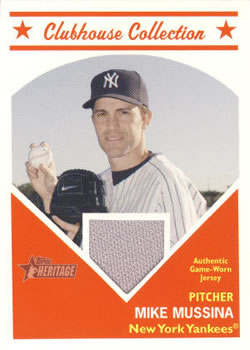 2008 Topps Heritage - Clubhouse Collection Relics #CCMM Mike Mussina Front