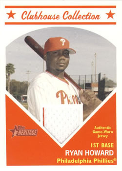 2008 Topps Heritage - Clubhouse Collection Relics #CCRH Ryan Howard Front