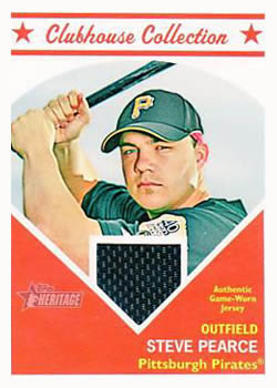 2008 Topps Heritage - Clubhouse Collection Relics #HCCST Steve Pearce Front