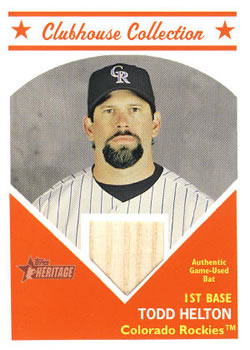 2008 Topps Heritage - Clubhouse Collection Relics #CCTH Todd Helton Front