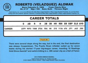 2014 Donruss - Press Proofs Silver #186 Roberto Alomar Back