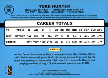 2014 Donruss - Press Proofs Silver #88 Torii Hunter Back