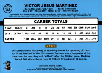 2014 Donruss - Press Proofs Gold #138 Victor Martinez Back