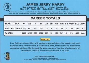 2014 Donruss - Stat Line Career #130 J.J. Hardy Back