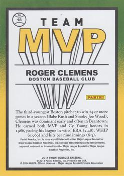 2014 Donruss - Team MVPs #18 Roger Clemens Back