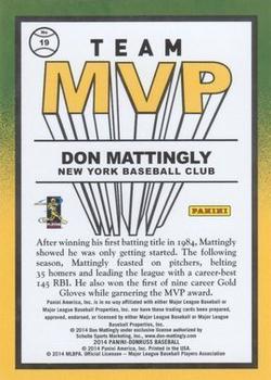 2014 Donruss - Team MVPs #19 Don Mattingly Back