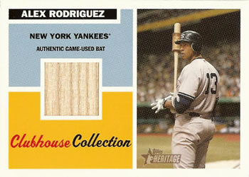 2005 Topps Heritage - Clubhouse Collection Relics #CCR-AR Alex Rodriguez Front