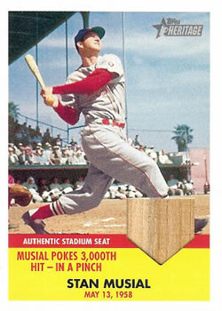 2007 Topps Heritage - Flashbacks Seat Relics #FBR-SM Stan Musial Front