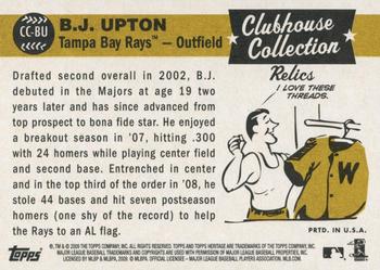 2009 Topps Heritage - Clubhouse Collection Relics #CC-BU B.J. Upton Back