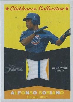 2009 Topps Heritage - Clubhouse Collection Relics #CC-AS Alfonso Soriano Front