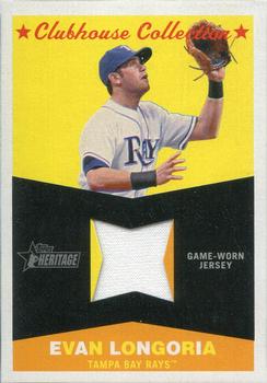 2009 Topps Heritage - Clubhouse Collection Relics #CC-EL Evan Longoria Front