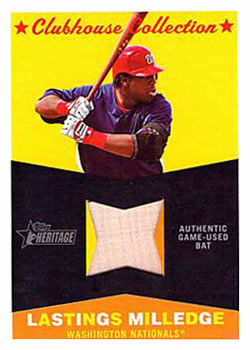 2009 Topps Heritage - Clubhouse Collection Relics #CC-LM Lastings Milledge Front