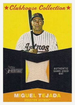 2009 Topps Heritage - Clubhouse Collection Relics #CC-MT Miguel Tejada Front