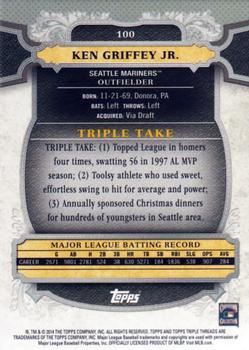 2014 Topps Triple Threads #100 Ken Griffey Jr. Back