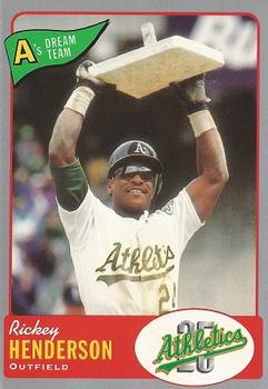 1992 Oakland Athletics Baseball Co. A's Dream Team #6 Rickey Henderson Front