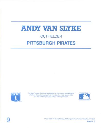 1989 TV Sports Mailbag #9 Andy Van Slyke Back
