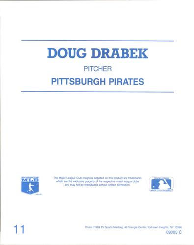 1989 TV Sports Mailbag #11 Doug Drabek Back