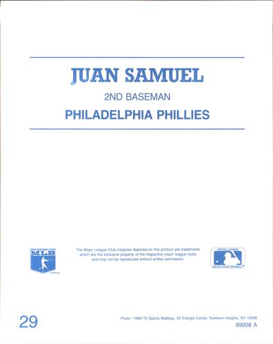 1989 TV Sports Mailbag #29 Juan Samuel Back