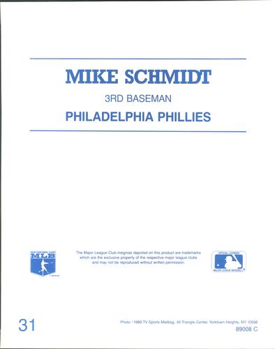 1989 TV Sports Mailbag #31 Mike Schmidt Back