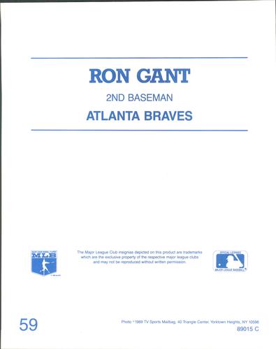 1989 TV Sports Mailbag #59 Ron Gant Back