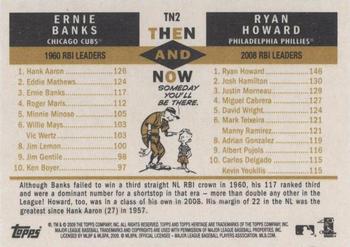 2009 Topps Heritage - Then and Now #TN2 Ernie Banks / Ryan Howard Back